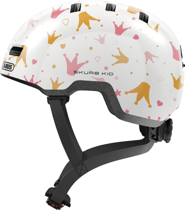 CASQUE ABUS SKURB KID  WHITE CROWNS