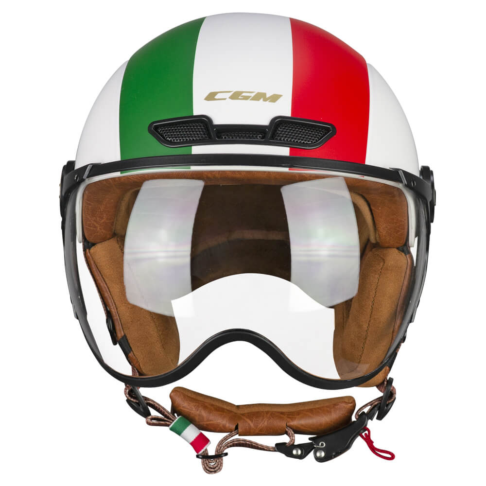 CASQUE CGM EBI GOLD BIANCO VERDE ROSSO OPACO