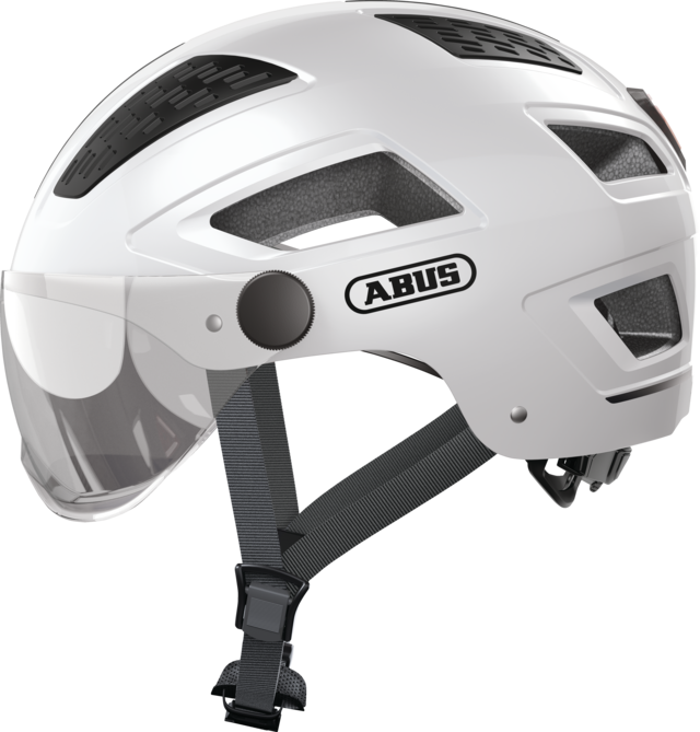 Casque ABUS Hyban 2.0 ACE Polar White sur AdopteTonCasque.com - Sécurité et Style pour Cyclistes Urbains