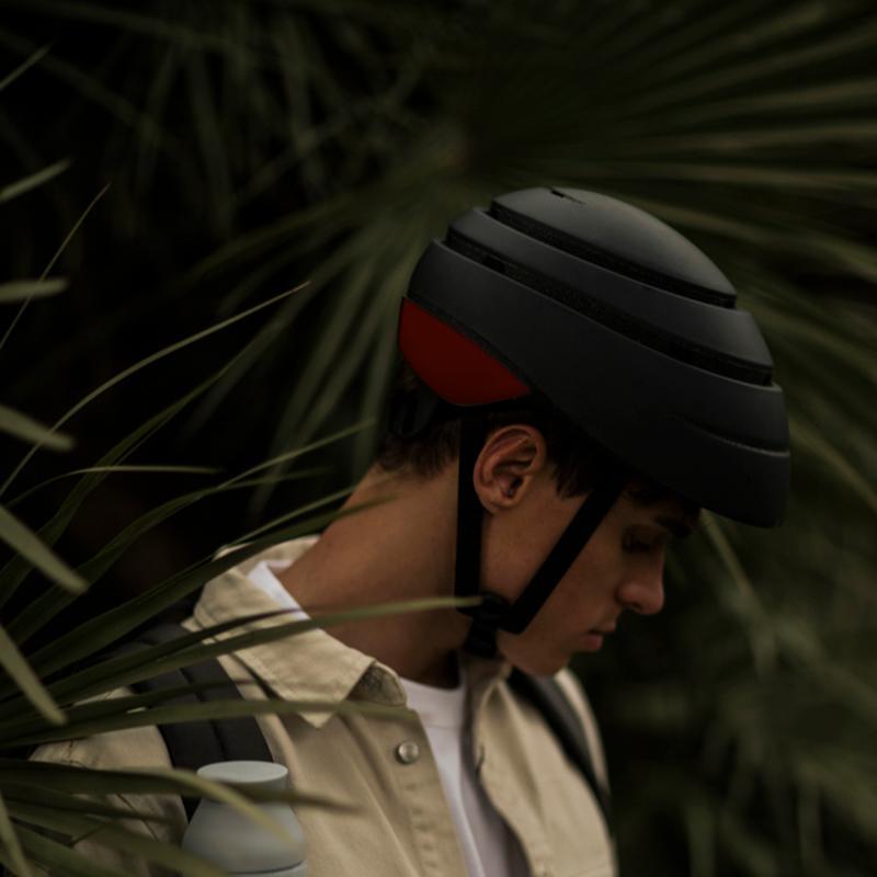 CASQUE PLIABLE CLOSCA LOOP NOIR/ROUGE