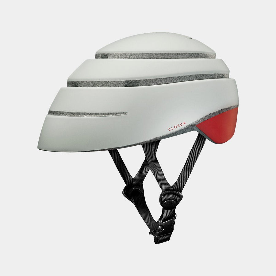 CASQUE PLIABLE CLOSCA LOOP BLANC/ROUGE