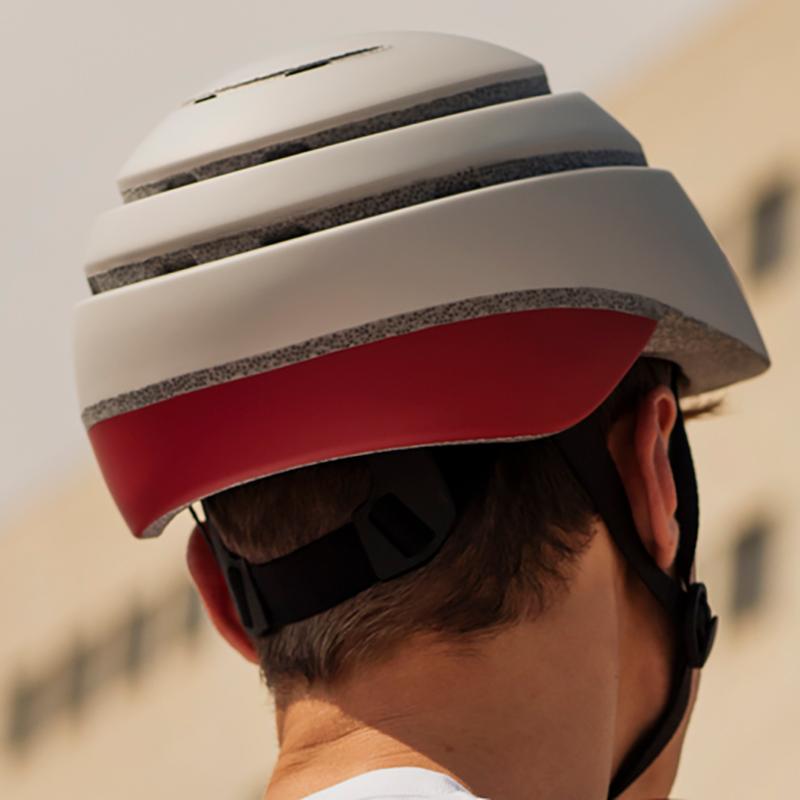 CASQUE PLIABLE CLOSCA LOOP BLANC/ROUGE