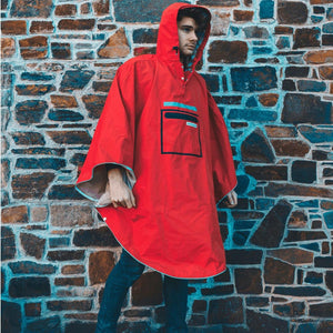 Poncho de pluie The Peoples Poncho 3.0 Rouge