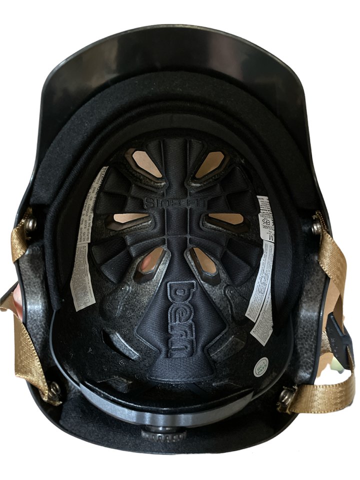 CASQUE BERN WATTS SATIN BLACK/GOLD