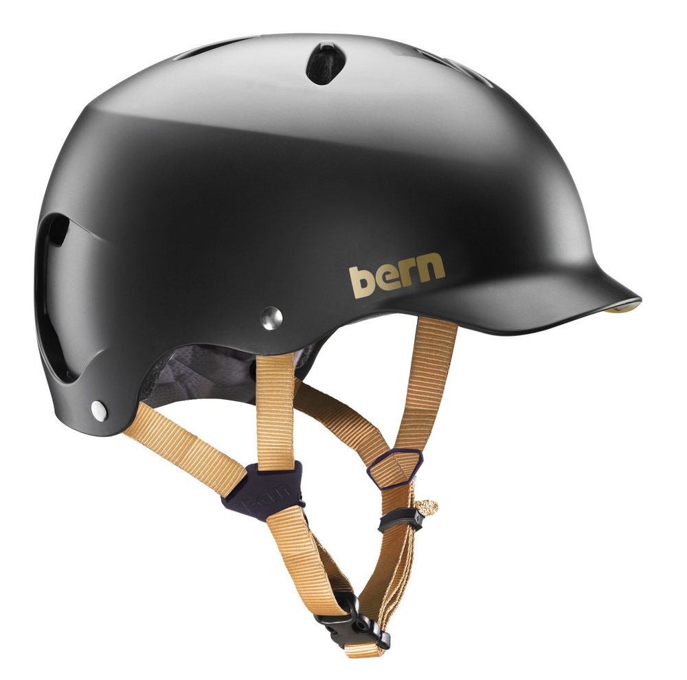 CASQUE BERN WATTS SATIN BLACK/GOLD